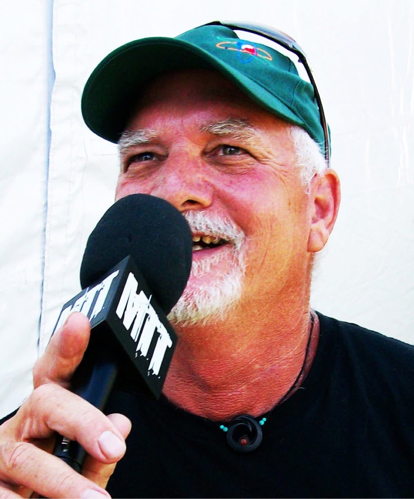 Bill Kreutzmann holding the Moe Train's Tracks mic