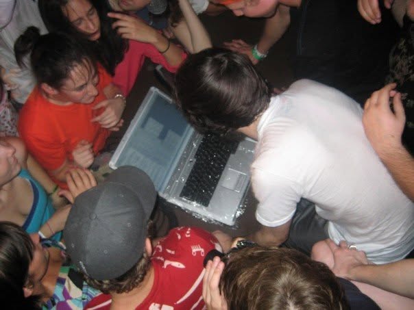 Girl Talk at Starlight Ballroom trackside, frame 33
